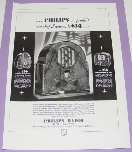 Philips radio tsf - tsf, 1933
