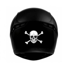 Tête de mort skull moto casque autocollant sticker adhesif