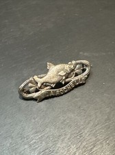 Ancienne Broche En Metal Argenté Art Nouveau Poisson La Rochelle