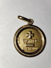 Medaille d'amour Augis en or 18 carats + qu'hier - que demain tète d'aigle