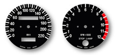 KAWASAKI 500 H1E - H1F - KH - Stickers fonds de compteurs - decals gauge - Km/h