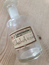 PHARMACIE - ALKOHOL COUC - FLACON en verre - Bouchon - ancien - CHIMIE - vintage