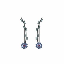 Floral Style 925 Argent Multi Gemme Baguettes Anniversaire Cadeau Revers Boucles