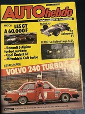 AUTO HEBDO AutoHebdo 452 du 3 Janvier 1985 Renault 5 Alpine Turbo Lauréate GrA