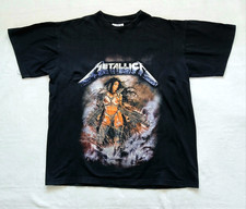 T-shirt Metallica Vintage années 90 – Taille L – Noir – Rare – Sans étiquette
