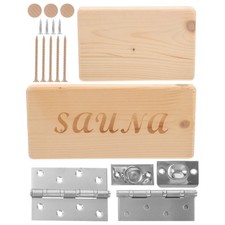  1 ensemble de poignée de porte de sauna en bois rustique, hammam, poignée de
