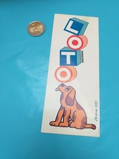 Autocollant Sticker LOTO NATIONAL CHIEN BOURDIER 