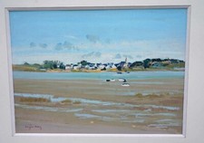 Ria Plougoumelen Bretagne Jacques Coquillay Pastels Encadré Signé