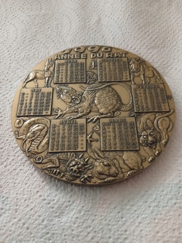 Médaille bronze calendrier - médaille, de