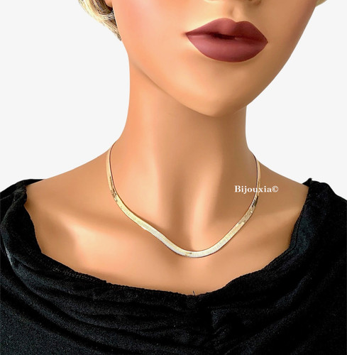 Collier maille miroir - miroir, 45cm