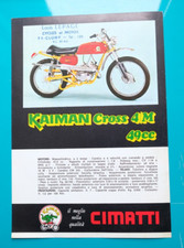 Vintage Brochure Publicitaire Cyclomoteur CIMATTI KAIMAN CROSS 4/M Italie