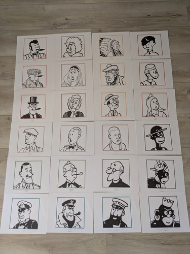 Tintin lot 109 sérigraphies - tintin,