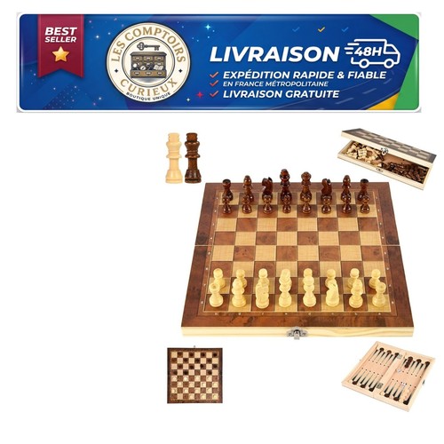 Jeu échecs bois - jeu, en