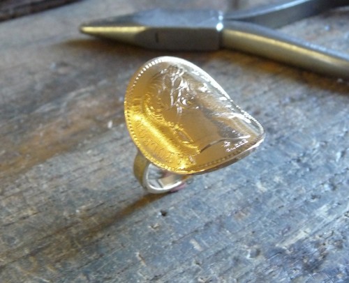 Bague pièce francs - bague,