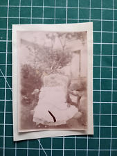 az203 photo albuminée circa 1920 bébé fauteuil jardin