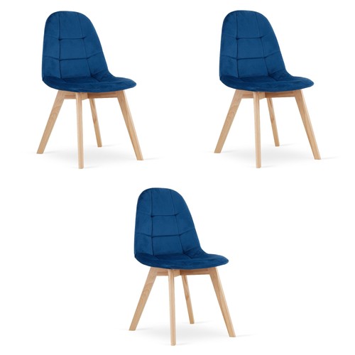 Fauteuil bora velours bleu - bora,