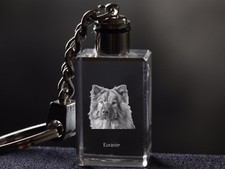 Eurasier, Chien Cristal Trousseau de Clés, Crystal Animals