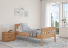 Lit simple en hêtre massif