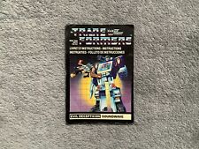 Notice Transformers G1 Evil Decepticon Soundwave