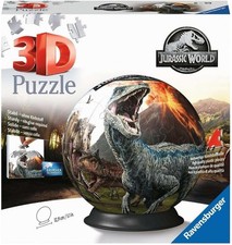 RAVENSBURGER, Puzzle 3D Ball 73 Pièces JURASSIC WOLRD |à partir de 6 ans, RAV...