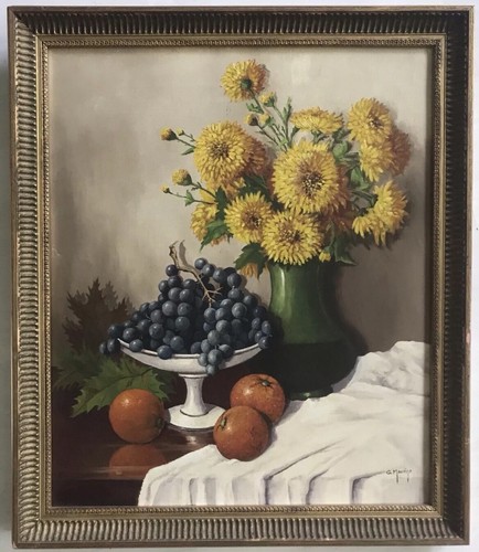 Vintage oil canvas painting - ,