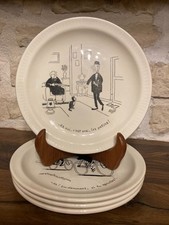 Lot de 4 assiettes humoristiques de jacques Faizant - Saint Amand