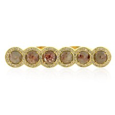 8.62ct Naturel Diamant Deux Doigts Bague 18k or Jaune Bijoux