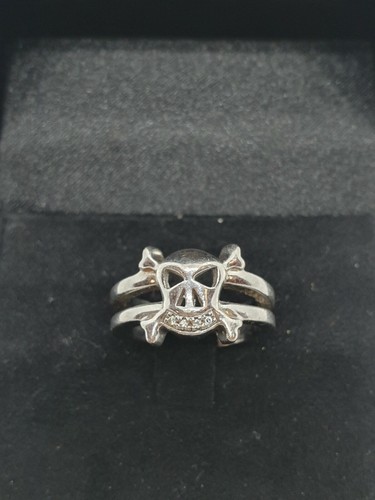 Bague tête mort argent - bague,
