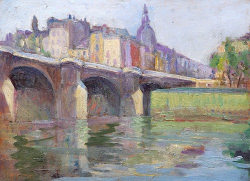 Tableau paris paysage bord - tableau,