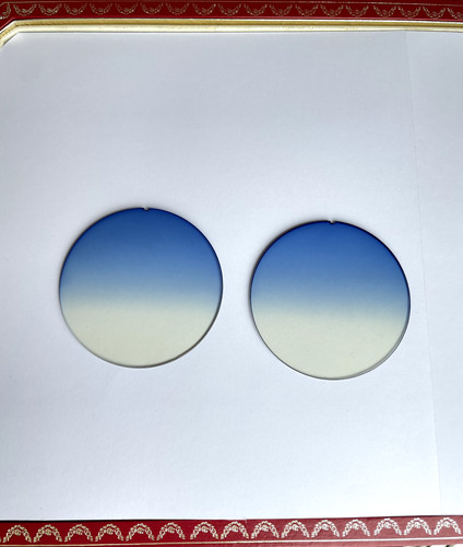 Paire verres bleu - bleu, degradé