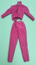 Tenue BARBIE / pantalon Velours Rose - Parme Vintage Années 80 