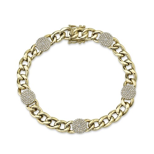 14k jaune diamant maillon - diamant,