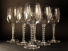 6 verres à vin rouge cristal