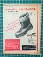 054 PUBLICITE ANCIENNE 1960 34x25cm Botte texas Sport Pataugas