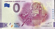 BILLET 0 EURO CARTOON CLASSICS PETER PAN MALTE   2024 NUMERO DIVERS