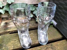 Lot de 2 Verres à Bières de Noël Licorne en forme de botte vintage 2 modèles