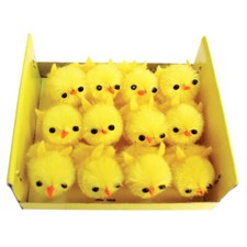 Petits poussins - Décoratif - Loisirs créatifs - Pâques - 12 pièces - 2,5cm
