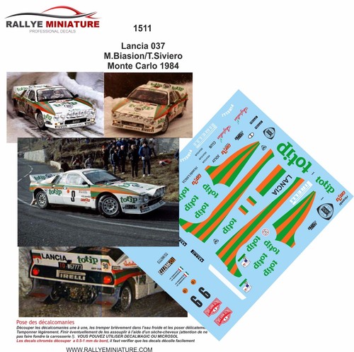 Decals ref 1511 lancia - 1/24,