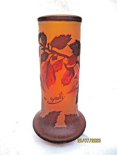 Vase  Gallé TIP à Décor floral - dégagé à l'acide