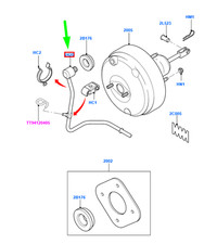 FORD TRANSIT MK3 Tube à vide de surpresseur de frein RHD 6C11-2A152-BD 1467607