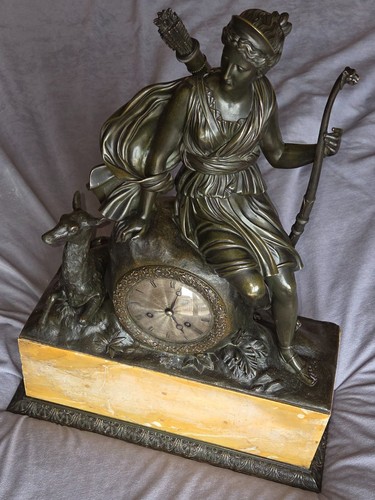 Horloge pendule fil xixème - horloge, à