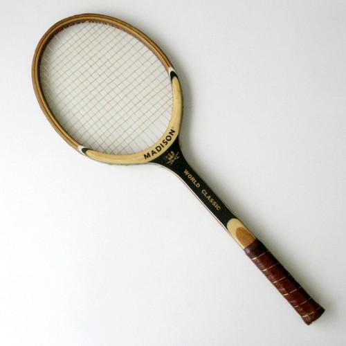 Raquette tennis bois ancienne - raquette,
