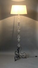 lampadaire fer forgé lampe verre 1950 french neoclassique lampe 50 vintage kitch
