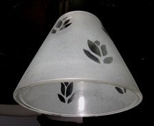 Tulipe abat jour suspension en verre  pour luminaire Diamètre 12,5 cm