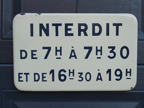 Plaque émaillée ancienne - émaillée,