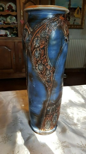 Grand vase grès émaillé - grand, en