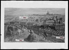 Plaque verre négatif noir et blanc 13x18 cm Paris Strasbourg 1852 1952 SNCF
