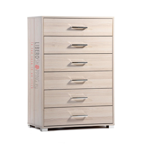 Commode bois avec tiroirs - bois, 6