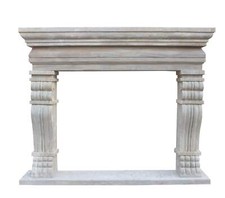 Cheminée en marbre, façade de cheminée sur mesure en marbre massif K039.Luxury P