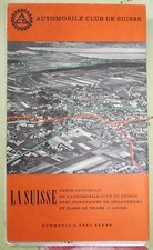 carte de la suisse, automobile club de suisse 1965